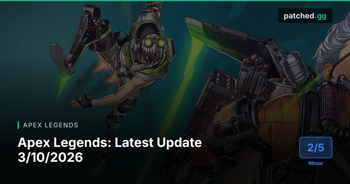 Apex Legends Update March 10 — Buster Rifle Fix & Event Changes | Patched