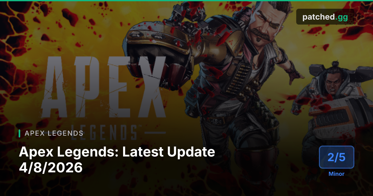 Apex Legends v4/8/26 — Vortex Shield Changes | Patched
