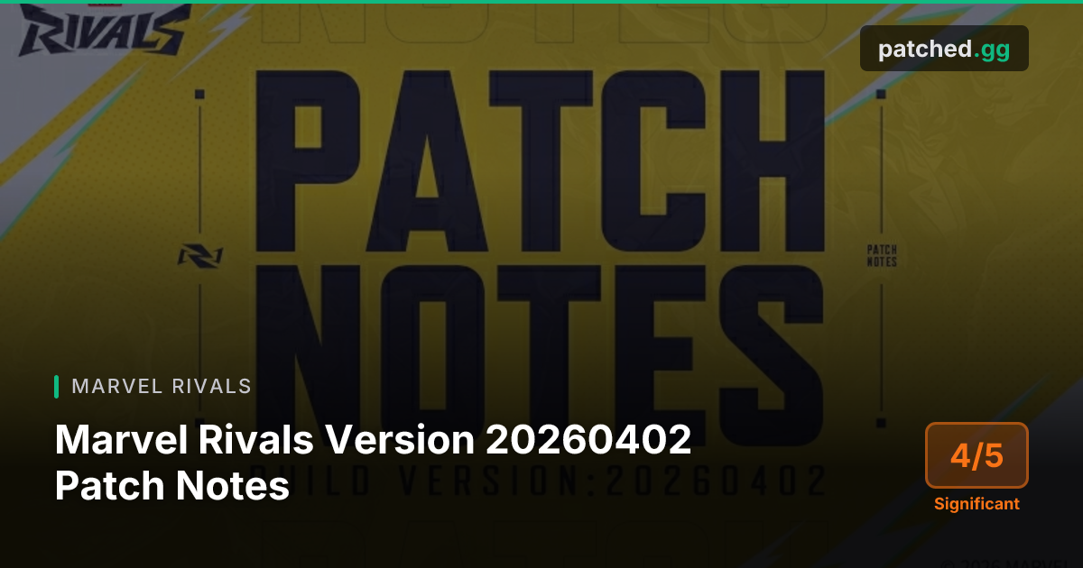 Marvel Rivals v20260402 — New Lower Manhattan Map | Patched