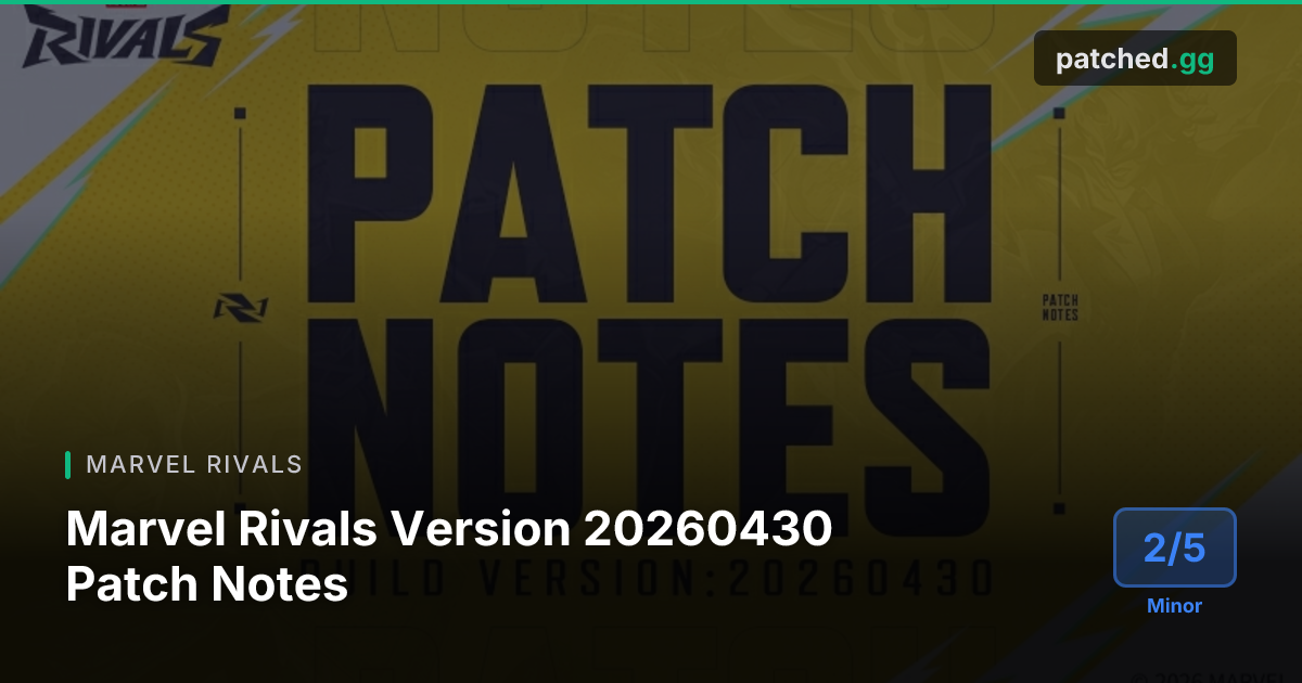 Marvel Rivals v20260430 — Avengers Crossover | Patched