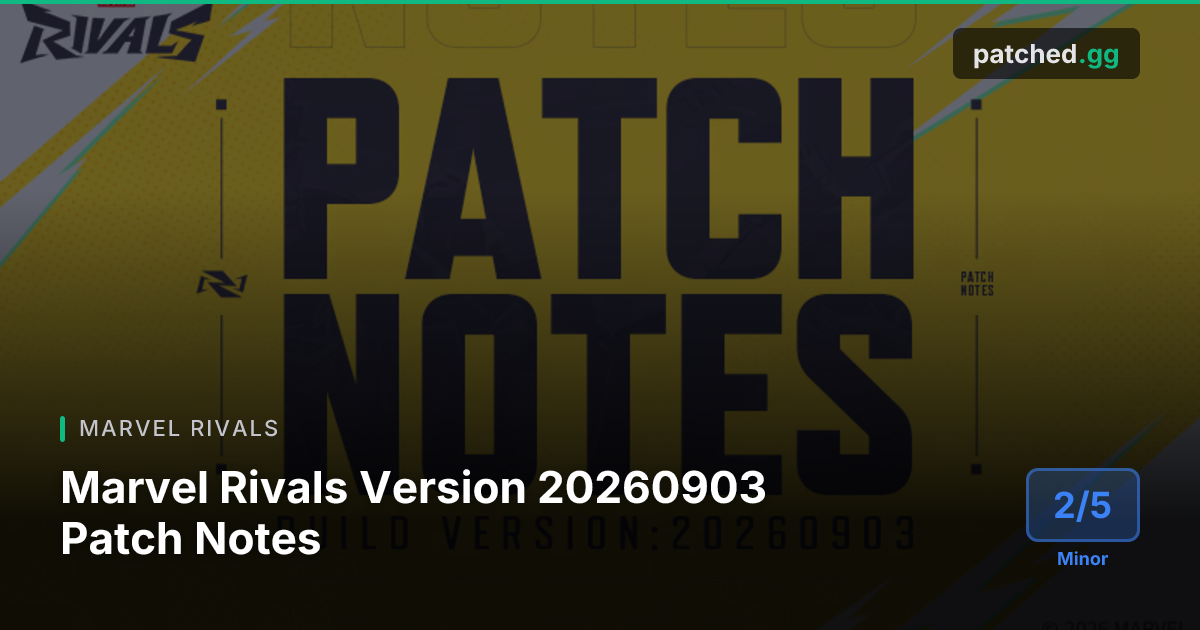 Marvel Rivals v20260903 — New X-Men '97 Skins | Patched