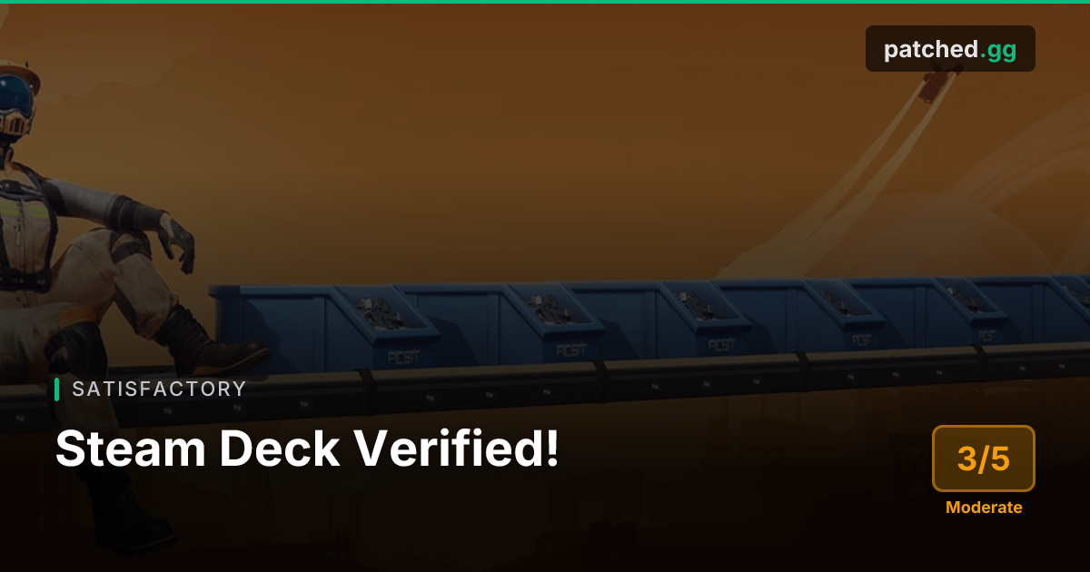 Satisfactory Steam Deck Verified Update - UI & Controller Support | Patched