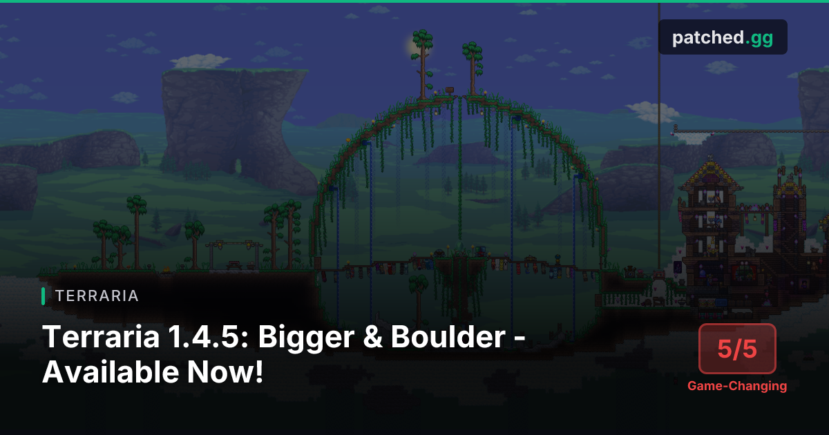 Terraria 1.4.5 Patch Notes — Skyblock, Dead Cells & New Crafting | Patched