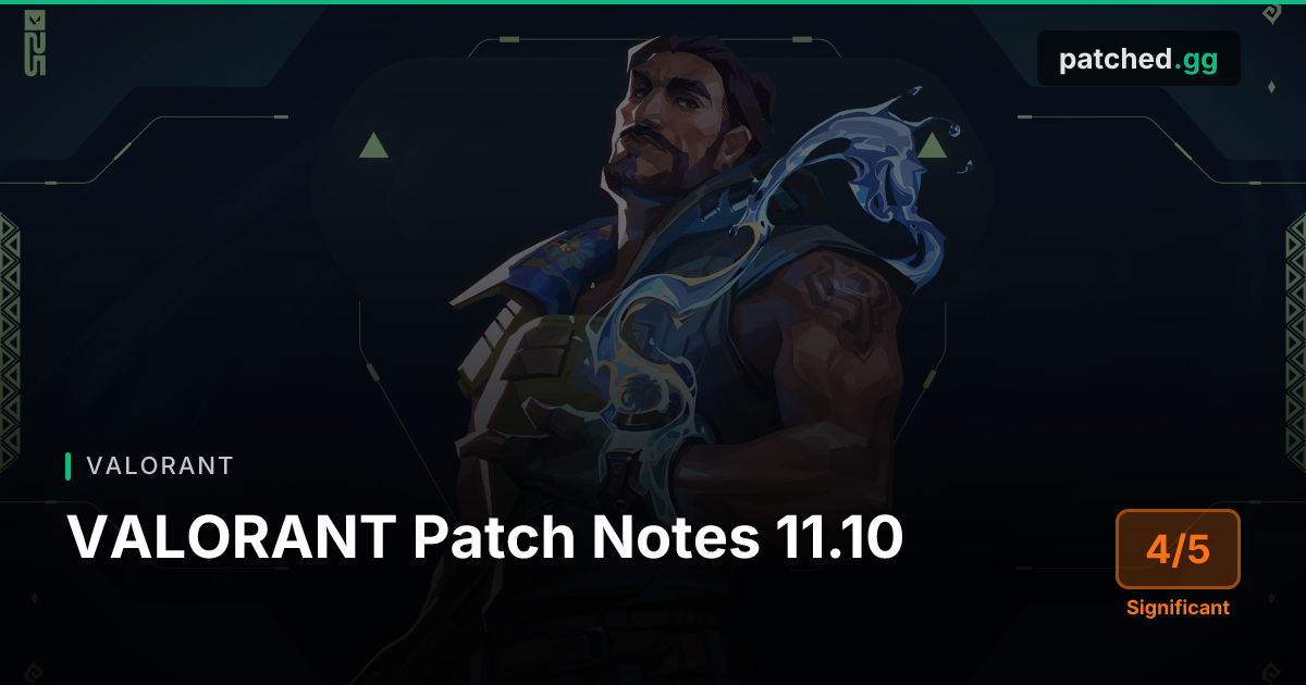 VALORANT Patch 11.10 — Harbor Rework & Console Replay System | Patched